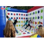 Inflatable Outdoor Games Blue And White  Inflatable Sports Games / Advertising 3D Inflatable Twister Mattress for sale
