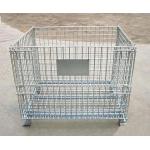 Galvanized Steel Wire Mesh Container High Strength  Foldable Space Saving