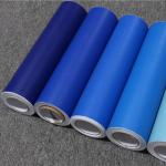 Blue Waterproof Furniture Self Adhesive Vinyl Film Glossy Finish 3-5 Years Durability for sale