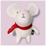 White Plush Mouse Toys OEM Cotton Plush Toys Poly Bag Packing for sale