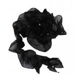 12cm pearl organza pleated ruffle edge mirror edging ribbon mesh flower rose Flower accessory clothing mouth for sale