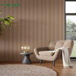 Noise Reduction MDF Board Wood Slat Acoustic Panel With PET Panel Backing