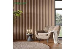 China Noise Reduction MDF Board Wood Slat Acoustic Panel With PET Panel Backing supplier