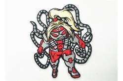 China Heat - Cut Border Cool Clothing Embroidery Patches Hook And Loop Backing supplier