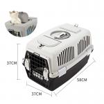 Flight Transport Plastic Dog Travel Crate Small Middle Animal Carrier 37*37*58cm for sale