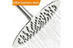 China Ultra Thin Round Rainfall SS Shower Head Matte Black Polished supplier