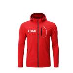 Spring Autumn Men Sports Windbreaker Sportswear Unisex With Hood Detachable Windproof Jacket for sale