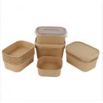 HIgh quality custom disposable eco friendly brown paper food packing container for sale