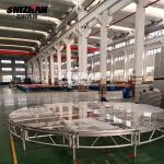 Anti Slip Catwalk Tempered Glass Stage Show Aluminum Frame Loading for sale