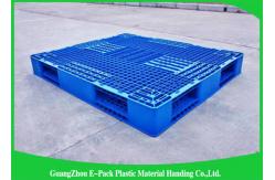 China Recyclable 4 - Way Export Plastic Pallets , Standard Double Faced Plastic Shipping Pallets supplier