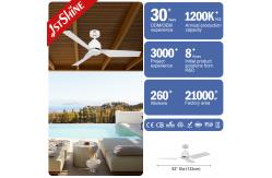 China White ABS Blades No Light DC Motor Ceiling Fan With Remote Control supplier
