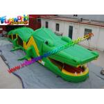 Outdoor Crocodile Inflatables Obstacle Course Rentals / Custom Obstacle Game for sale