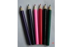 China with customized logo and white eraser black round shape wood golf pencil supplier