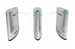 China Electronic 304 Stainless Steel Flap Barrier Gate CE Approved With Barcode Scanner supplier