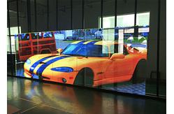 China Indoor Super Slim Transparent LED Display Hanging / Stacking Installation supplier