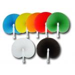 14cm Round Foldable Fan With Palstic Handle ,  Can Print Logo Plastic Hand Held Fans for sale