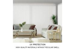 China Office Ball Chain Daylight Polyester Vertical Blinds Fabric With Tracks And Slats supplier
