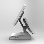 Angle Adjustable Touchscreen POS Terminal Two Screens Windows / Andriod Version DC 12V