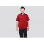 Standing Collar Industrial Work Uniforms Two Triangle Pockets Blended Twill