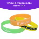 Personalized Printed Silicone Wristbands Custom Logo Colorful Bracelets for sale