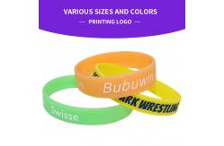 China Silk Screen Printing Rubber Wristbands For Advertising supplier