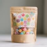 Wholesale Customizable Kraft Paper Stand Up Zipper Pouch  Resealable Food Grade Packaging for Coffee  Snacks Brown/White, ISO Certified, Samples Available for sale
