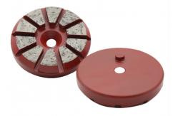 China Terrco Diamond Grinding Stones With 8 Triangle Segments For Concrete Floor supplier