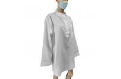 China Round Sleeve Pullover Cleanroom Smock Apparels With Reliable Static Dissipation supplier