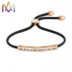 Rust Resistant Adjustable SS Nameplate Bracelet 45MM for sale