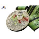 Matt Silver Plating Metal Award Medals With Smooth Or Sandblasted Back