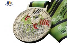 China Matt Silver Plating Metal Award Medals With Smooth Or Sandblasted Back supplier