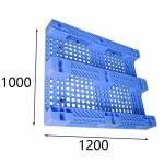 HDPE Blue Rackable Plastic Pallets 1200X1000Mm Acids Resistant for sale