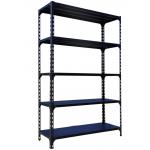 Black Home Office Use Steel Storage Rack With 5 Adjustable Shelves