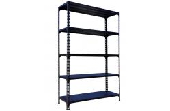 China Black Home Office Use Steel Storage Rack With 5 Adjustable Shelves supplier