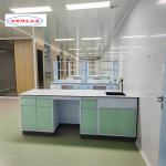 Export Plywood Package Lab Wall Benches Powder Coating For Durability for sale