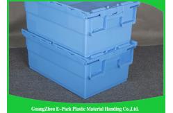 China Foldable Large Distribution Plastic Attached Lid Containers Environmental Protection Blue supplier