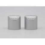 24mm Matte Silver Cosmetic Aluminum Disc Top Cap White Inner Cap Screw Cap