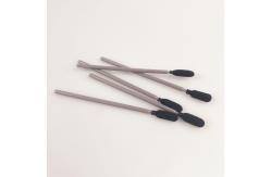 China Black Round Sponge Head Foam Cleaning Swabs With Grey Handle supplier