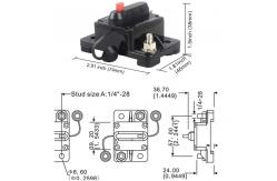 China Manual Switch Automotive Circuit Breakers 120A Panel Mount Ignition Protected supplier