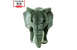 China 50cm High Simulation Elephant Plush Doll Grey Elephant Soft Toy supplier