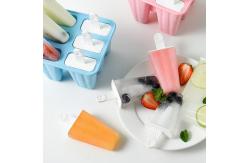 China Popsicle Molds 6 Pieces Silicone Ice Pop Molds BPA Free Ice Pop Maker supplier