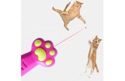 China Paw Shaped 3 In 1 Interactive Red Laser Cat Toy With Lanyard supplier