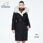 Luxurious Down Ladies Cotton Jacket Detachable Fur Collar Women'S Cotton Winter Coats for sale