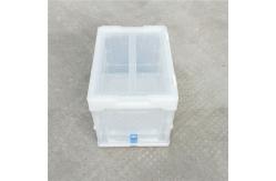 China Attached Lids Collapsible Plastic Tote Boxes / Foldable Plastic Container supplier