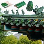 Hotel Glazed Ceramic Roof Tiles House Japanese Style Roof Tiles for sale