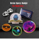 Golden Color Metal Badge 2.5cm 2.8cm 3cm Metal Brooch for sale