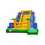 Children Fun Park Inflatable Large Slide With Palm Trees for sale