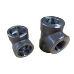 casting  ss pipefittings Forged fittings screw thread Equal tee Sand blasting for sale