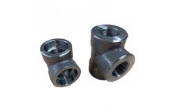 China casting  ss pipefittings Forged fittings screw thread Equal tee Sand blasting supplier