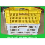 Economic Plastic Stacking Crates , Recyclable Industrial Plastic Crates Space Saving
